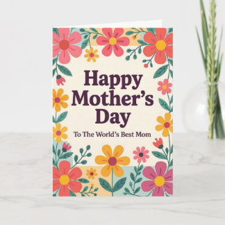 Cartes Pour Fêtes Annuelles World's Best Mom Mother's Day Card