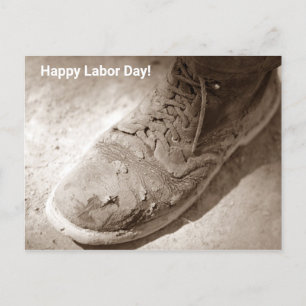 Cartes Pour Fêtes Annuelles Worn Work Schiffshoe Happy Laborday Coworker