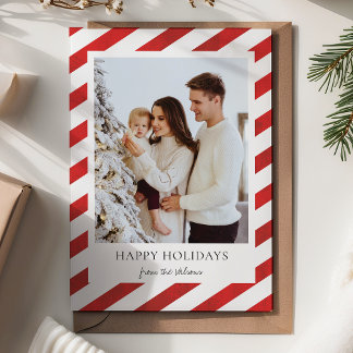 Cartes Pour Fêtes Annuelles Wrapping Paper Stripes One Photo Christmas