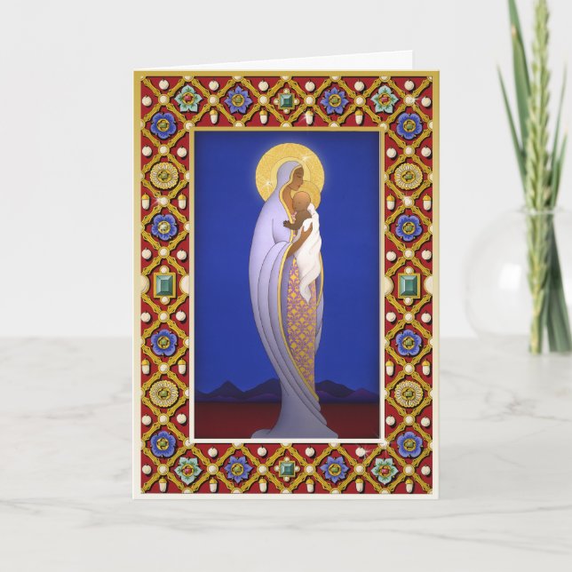 Cartes Pour Fêtes Annuelles X006 Madonna orné de bijoux (Devant)