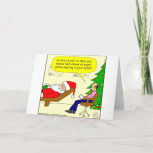 Cartes Pour Fêtes Annuelles x30 Santa talks to his therapist - Cartoon