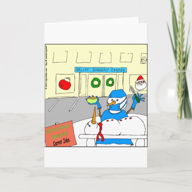 Cartes Pour Fêtes Annuelles x45 carotte nez dessin animé (Devant)