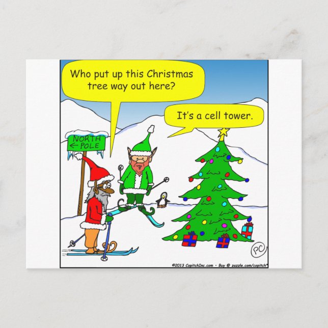 Cartes Pour Fêtes Annuelles x56 cellule tour de Noël arbre dessin animé (Devant)