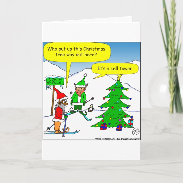Cartes Pour Fêtes Annuelles x56 cellule tour de Noël arbre dessin animé (Devant)