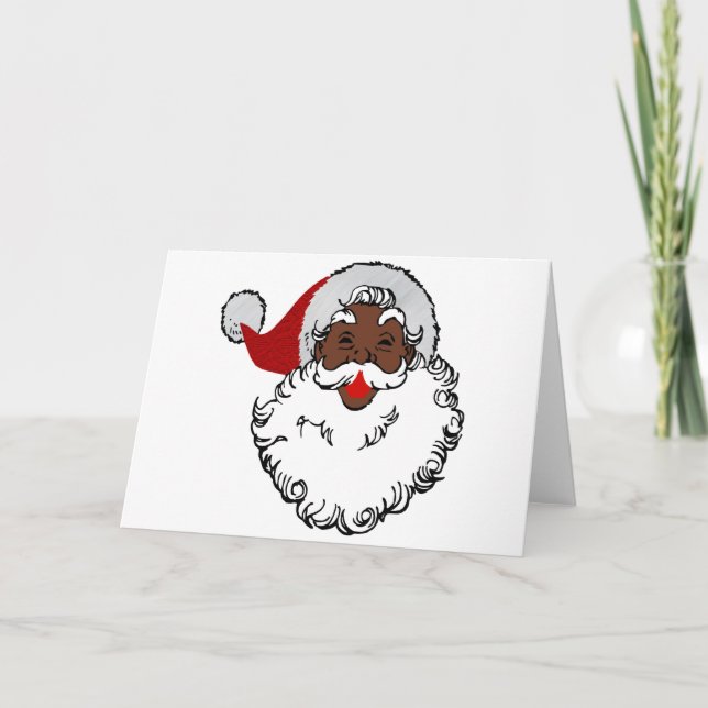 Cartes Pour Fêtes Annuelles xmas black santa claus (Devant)