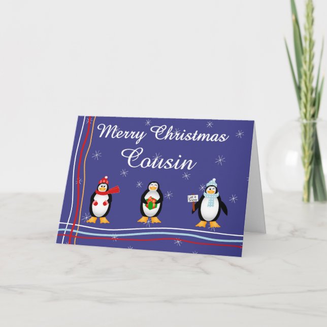 Cartes Pour Fêtes Annuelles Xmas Cousin (Devant)