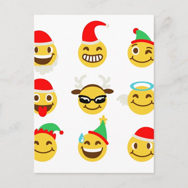 Cartes Pour Fêtes Annuelles xmas émoji joyeux (Devant)