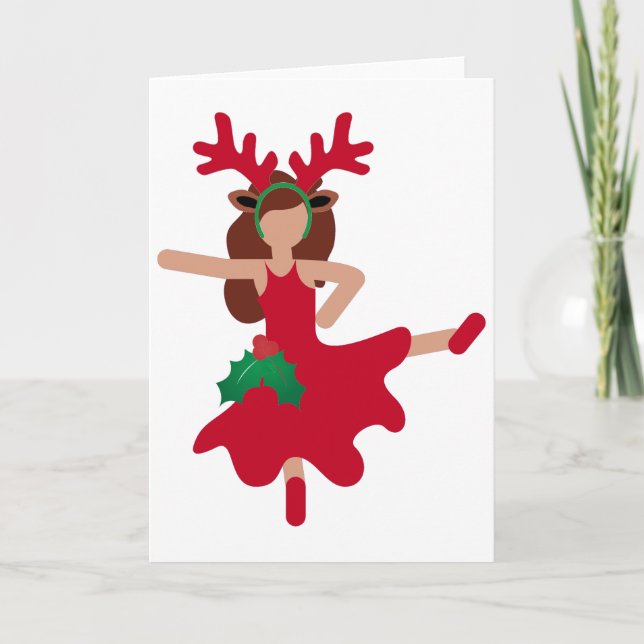 Cartes Pour Fêtes Annuelles xmas flamenco danseur émoji (Devant)