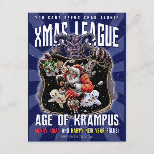 Cartes Pour Fêtes Annuelles Xmas League Age of Krampus