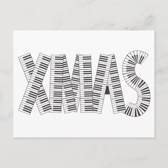 CARTES POUR FÊTES ANNUELLES XMAS MUSICAL (Devant)