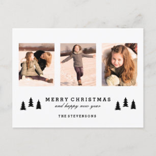 CARTES POUR FÊTES ANNUELLES XMAS TREE MERRY CHRISTMAS PHOTO POSTCARD
