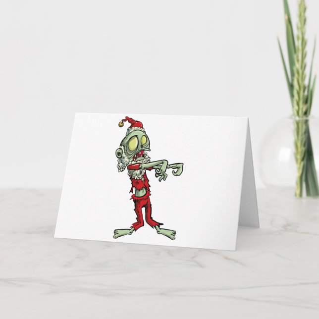 Cartes Pour Fêtes Annuelles xmas zombie santa claus (Devant)