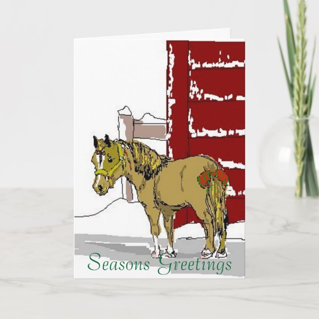 Cartes Pour Fêtes Annuelles Xmaspony, Joyeuses Fêtes (Devant)