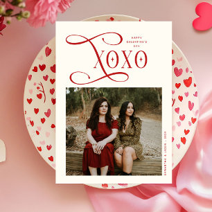 Cartes Pour Fêtes Annuelles  XOXO Meilleures amies 2 Photos Bonne fête de la G