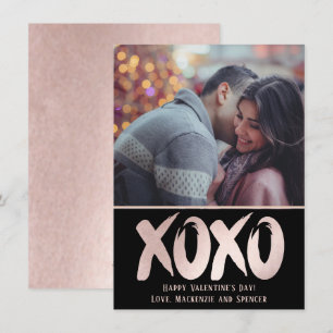 Cartes Pour Fêtes Annuelles XOXO rose pâle   Brushstroke Valentines Day Photo