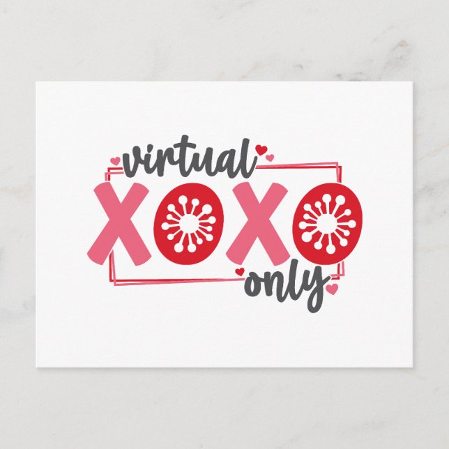 Cartes Pour Fêtes Annuelles XOXO virtuel uniquement | Funny Quarantine Valenti (Devant)