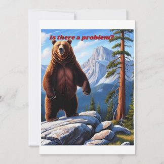 Cartes Pour Fêtes Annuelles Y a-t-il un problème ? - Grizzly Wilderness