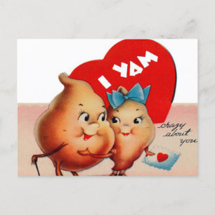Cartes Pour Fêtes Annuelles yams rétro vintage Valentine