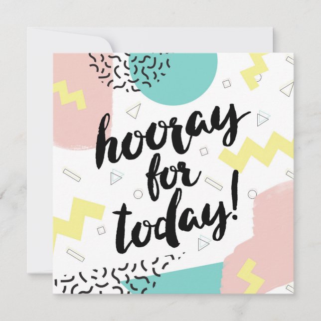Cartes Pour Fêtes Annuelles Yay, it's your birthday memphis eighties 90s girls (Devant)