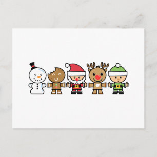 Cartes Pour Fêtes Annuelles Yay pour des caractères de Noël de la couleur cinq
