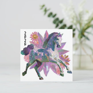 Cartes Pour Fêtes Annuelles Year of the Horse Celestial Crystal