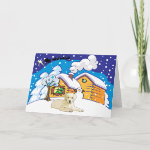 Cartes Pour Fêtes Annuelles yellow lab cabin