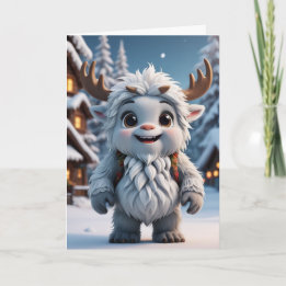 Cartes Pour Fêtes Annuelles Yéti Festif