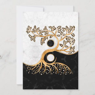Cartes Pour Fêtes Annuelles Yin Yang Tree