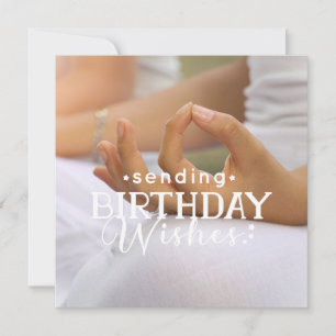 Cartes Pour Fêtes Annuelles Yoga envoyer anniversaire voeux méditation femme