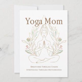 Cartes Pour Fêtes Annuelles Yoga Mom Breathing Through Motherhood
