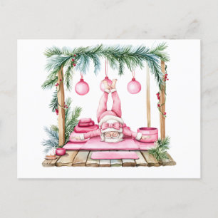 Cartes Pour Fêtes Annuelles Yoga Noël Père Noël Poster