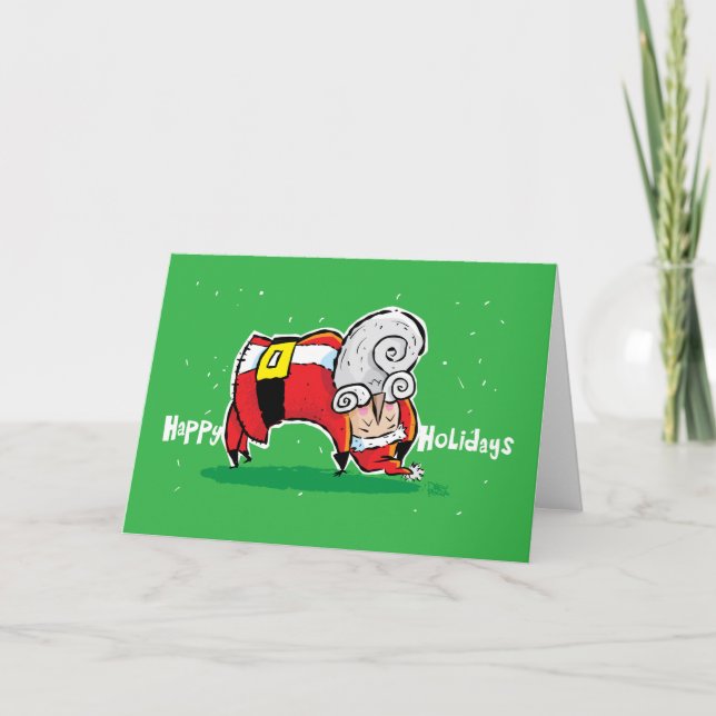Cartes Pour Fêtes Annuelles Yoga Père Noël (Devant)