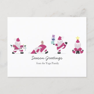 Cartes Pour Fêtes Annuelles Yogi Père Noël Funny Yoga Pun Noël