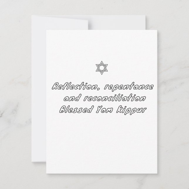 Cartes Pour Fêtes Annuelles Yom Kippour (Devant)