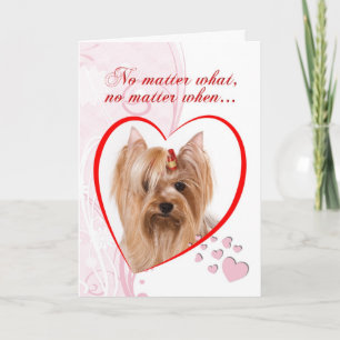 Cartes Pour Fêtes Annuelles Yorkie Valentine