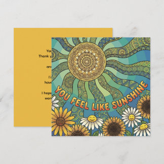 Cartes Pour Fêtes Annuelles You Feel Like Sunshine Personalized Card