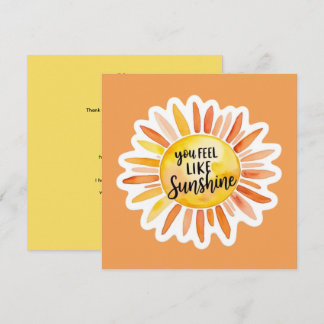 Cartes Pour Fêtes Annuelles You Feel Like Sunshine Personalized Card
