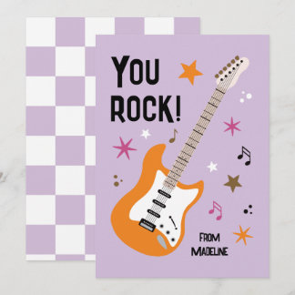 Cartes Pour Fêtes Annuelles You rock guitar classroom valentine's day card