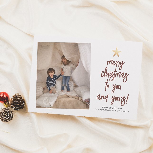 Cartes Pour Fêtes Annuelles You & Your Boho Modern 2 Photo Noël (Créateur téléchargé)