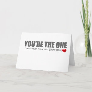 Cartes Pour Fêtes Annuelles You're The One Valentines Day Card