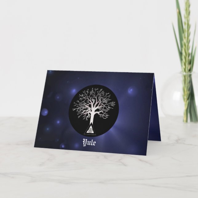 Cartes Pour Fêtes Annuelles Yule-Laisser Lumière Sur Yule (Devant)