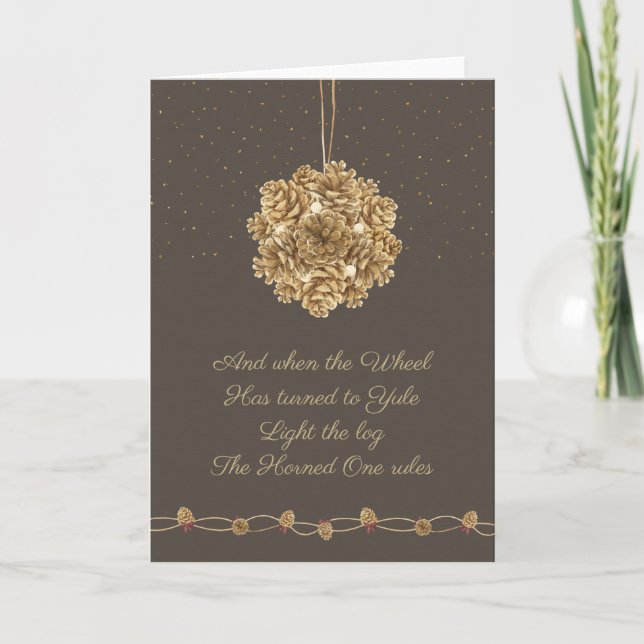 Cartes Pour Fêtes Annuelles Yule Wheel of the Year Sabbat Greeting Card (Devant)