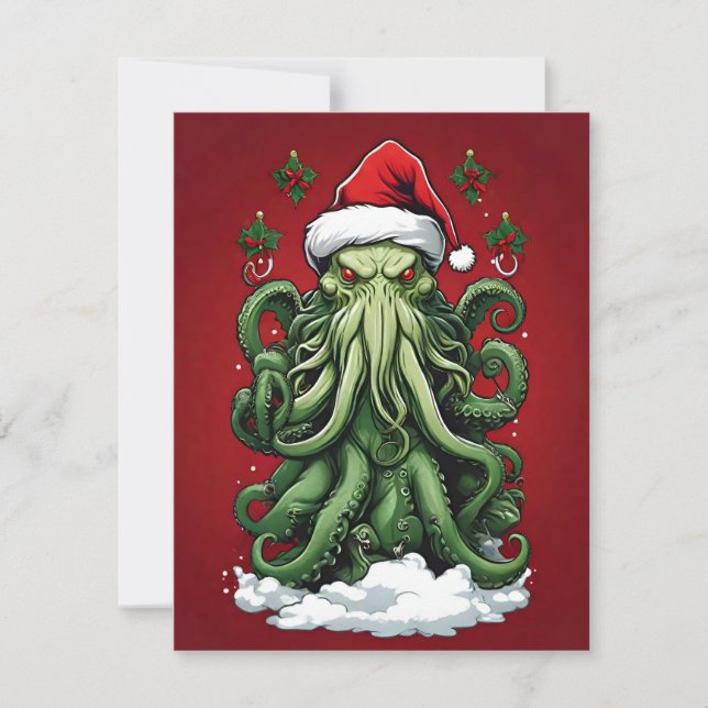 Cartes Pour Fêtes Annuelles Yuletide de Cthulhu : Noël terrifiant (Devant)