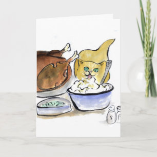 Cartes Pour Fêtes Annuelles Yum, le beurre indiquent le chaton jaune