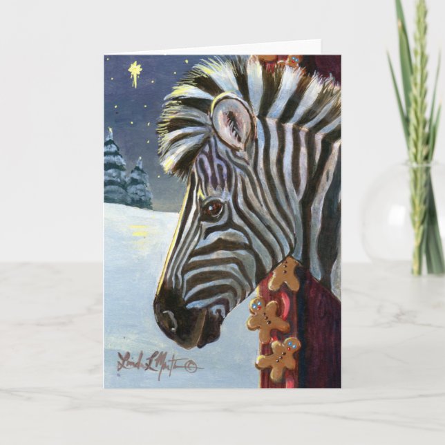 Cartes Pour Fêtes Annuelles Zebra Pour Noël (Devant)