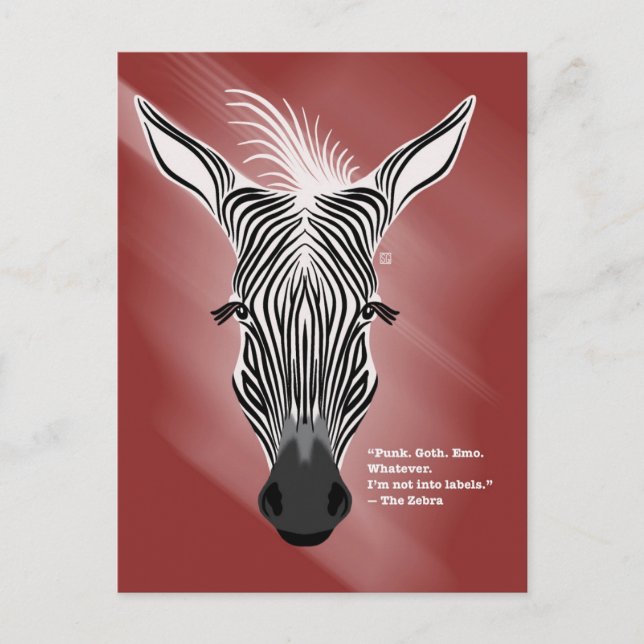 Cartes Pour Fêtes Annuelles Zebra without Labels Postcards (Devant)