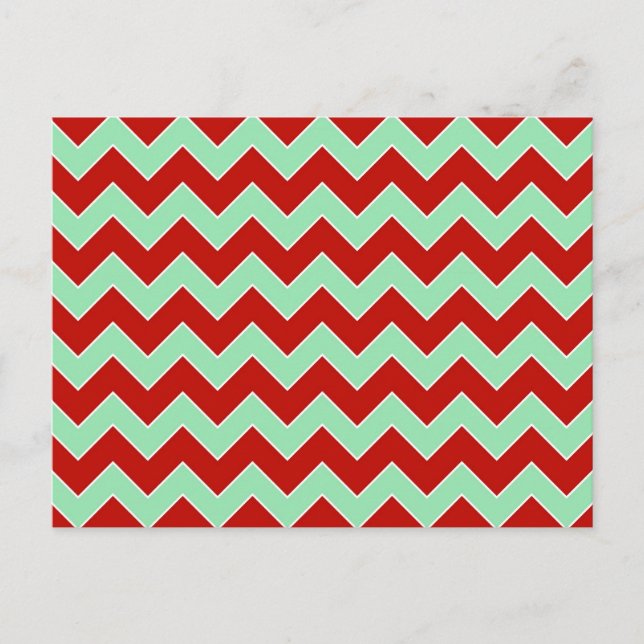 Cartes Pour Fêtes Annuelles Zigzag de Noël (Devant)