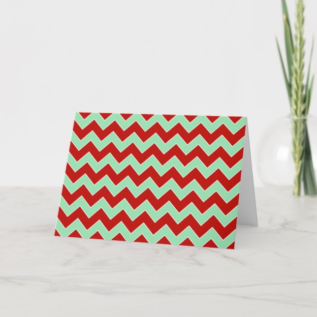 Cartes Pour Fêtes Annuelles Zigzag de Noël (Devant)