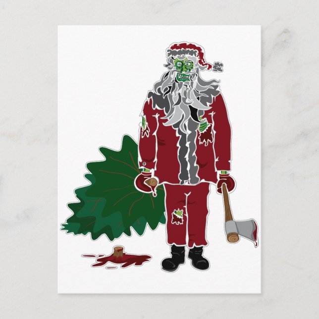Cartes Pour Fêtes Annuelles Zombi le père noël (Devant)