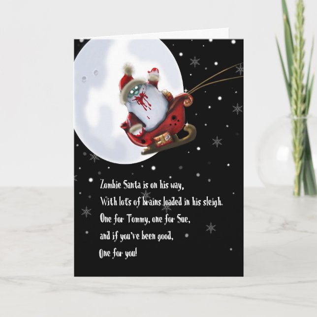 Cartes Pour Fêtes Annuelles zombi père Noël (Devant)